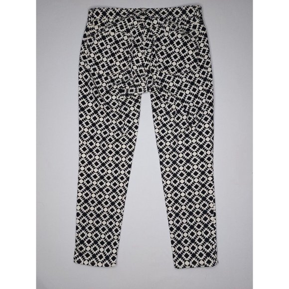 J CREW Womens Jeans Size 29 Black White Geometric triangle Stretch Printed - Picture 8 of 10